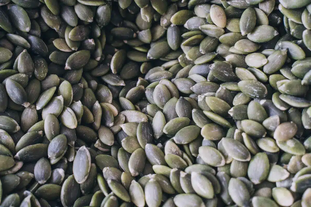 Assiette &eacute;quilibr&eacute;e avec prot&eacute;ines, l&eacute;gumes et aliments riches en zinc pour la sant&eacute; des ongles