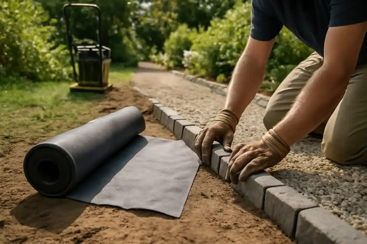 Comment choisir le géotextile et estimer le coût d'une allée en gravier ?
