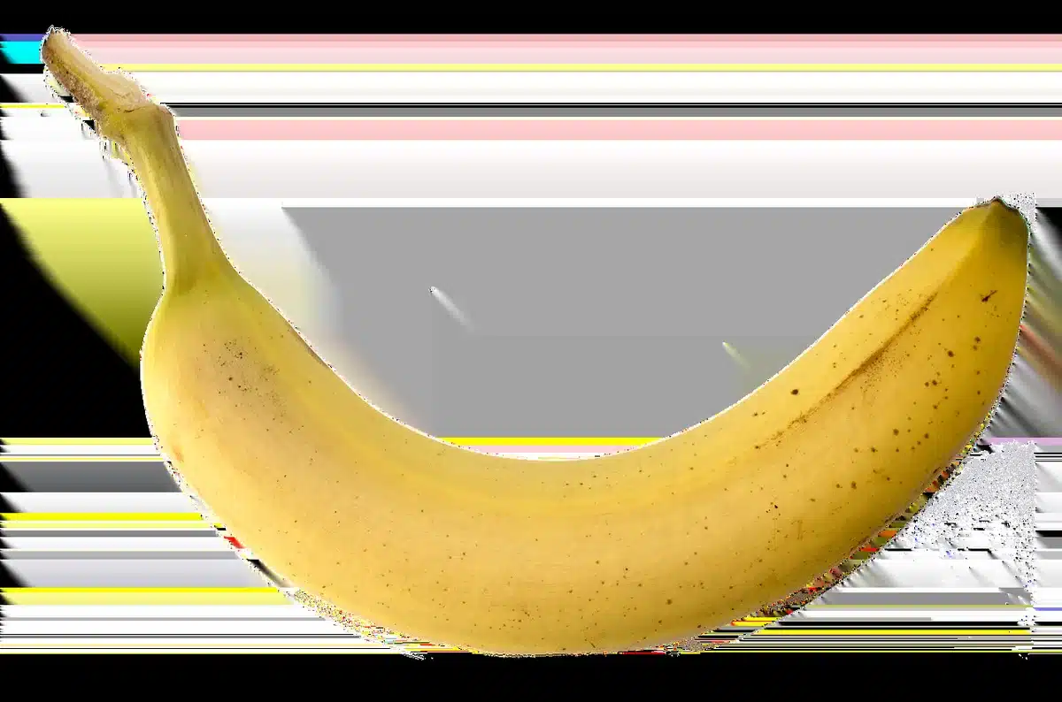 Banane tranchée montrant la chair riche en glucides