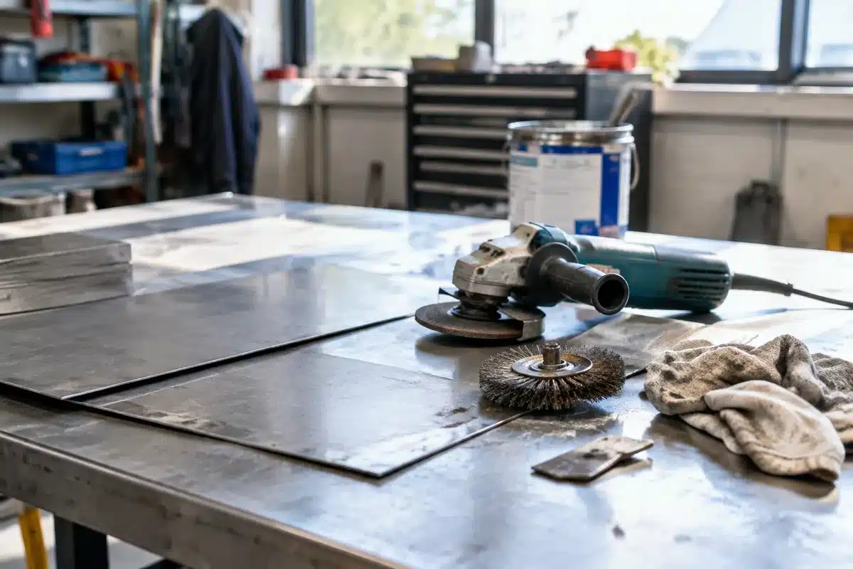 Comment préparer une tôle d'acier brute avant peinture, soudure et pliage ?